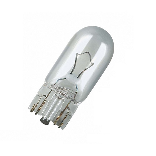 Лампа OSRAM W5W  12v (5w) стелян.цоколь (2825)                             