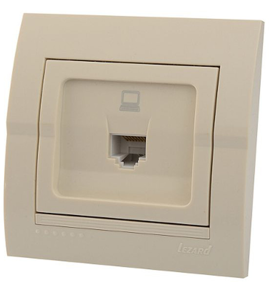 Розетка крем компьютерLEZARD (701-0303-139)                              